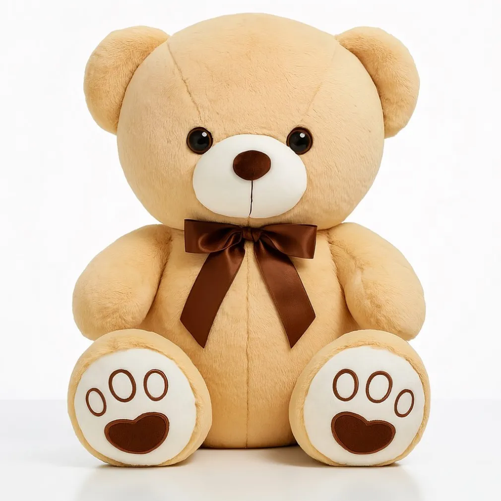 Peluche ours beige à croquer