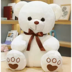 Peluche ours blanc à croquer