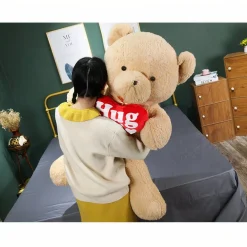Peluche ours blanc gros câlins