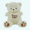 Peluche ours blanc I Love You