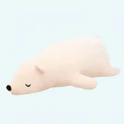 Peluche ours blanc qui dort