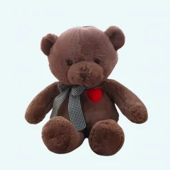 Peluche ours brun cœur