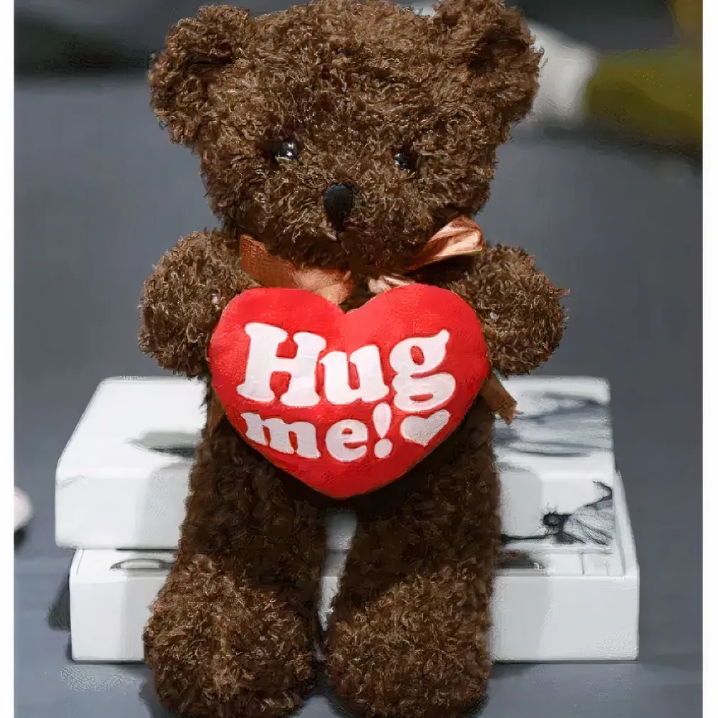 Peluche ours brun gros câlins
