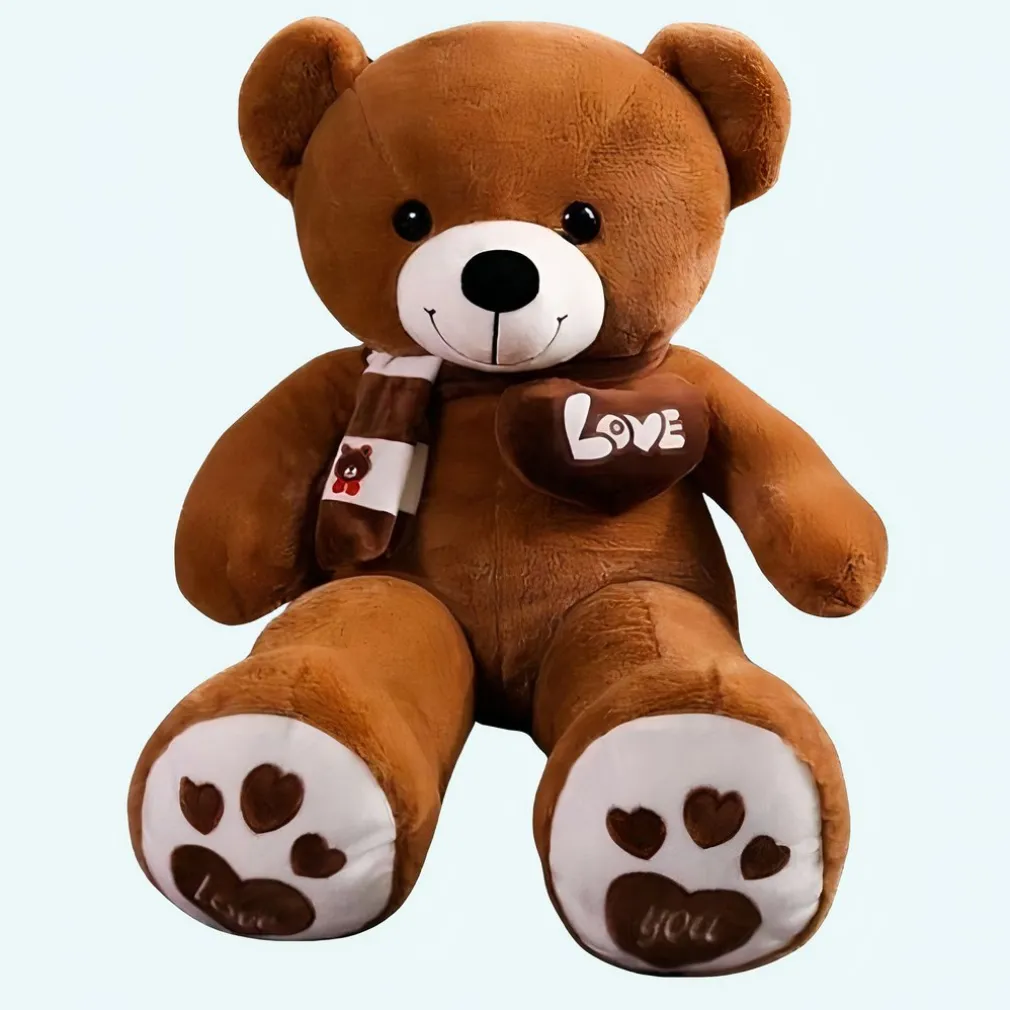 Peluche ours marron pleine d’amour