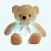 Peluche ours oreiller LED blanche