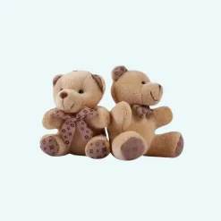 Peluche ours porte-clés marron