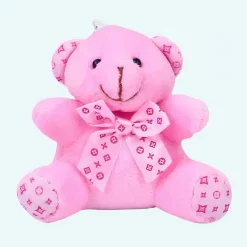 Peluche ours porte-clés rose