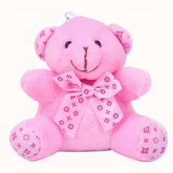 Peluche ours porte-clés rose