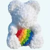 Peluche ours roses arc-en-ciel