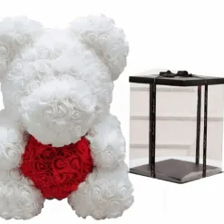 Peluche ours roses blanches coffret collector