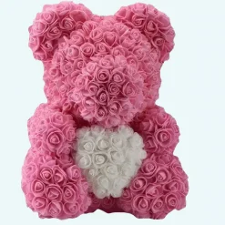 Peluche ours roses roses