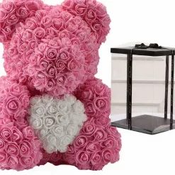 Peluche ours roses roses
