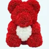 Peluche ours roses rouges