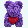 Peluche ours roses violettes