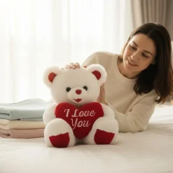 Peluche ourson blanc Love