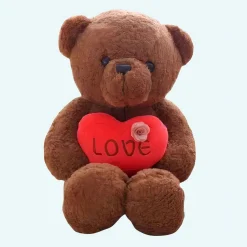 Peluche ourson brun Love