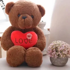 Peluche ourson brun Love