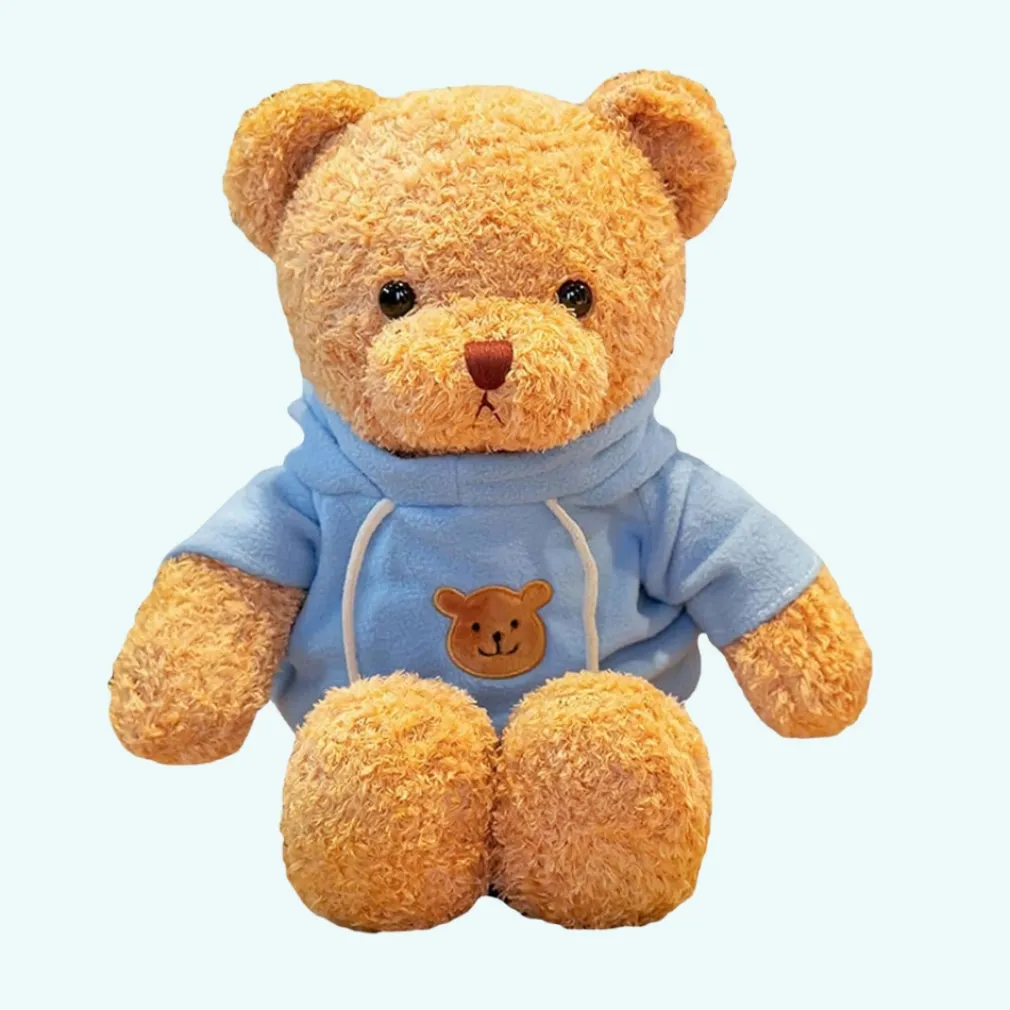 Peluche ourson pull bleu