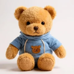 Peluche ourson pull bleu