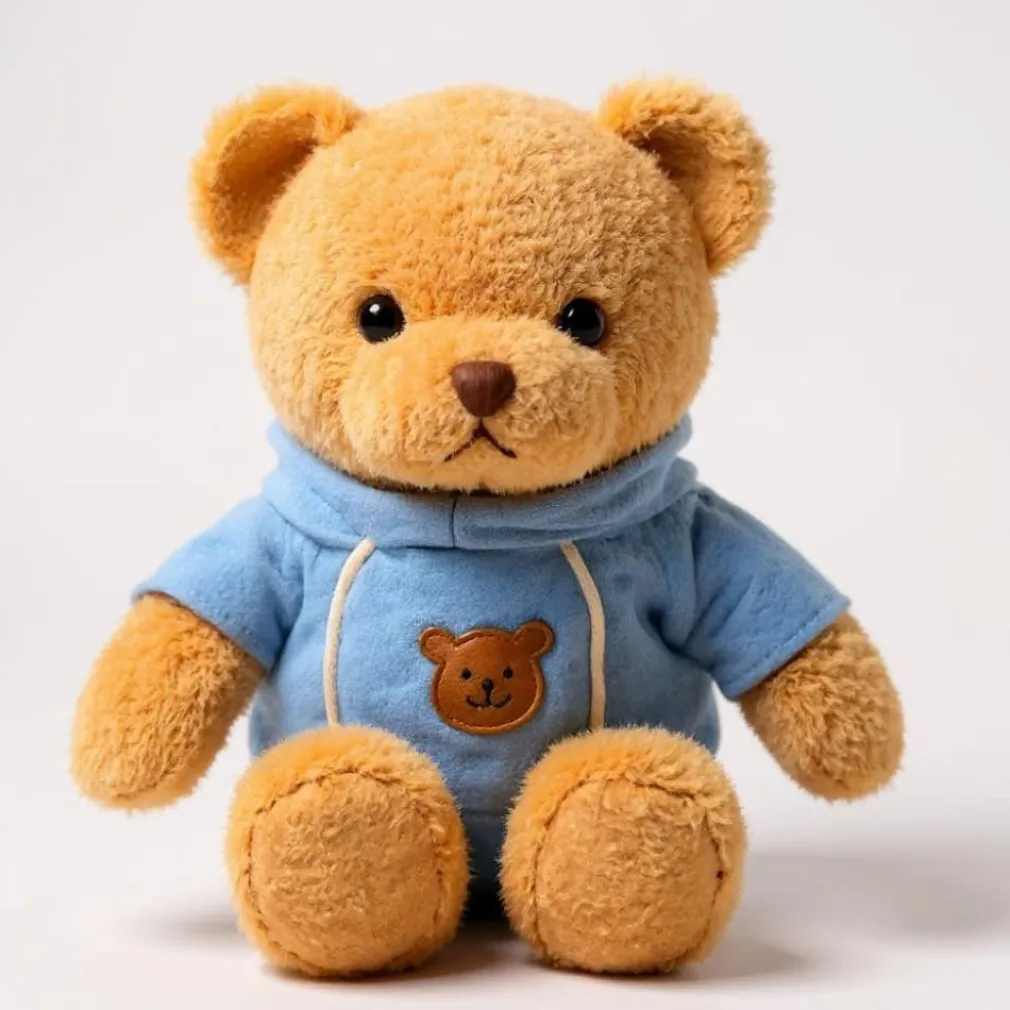 Peluche ourson pull bleu