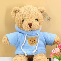 Peluche ourson pull bleu