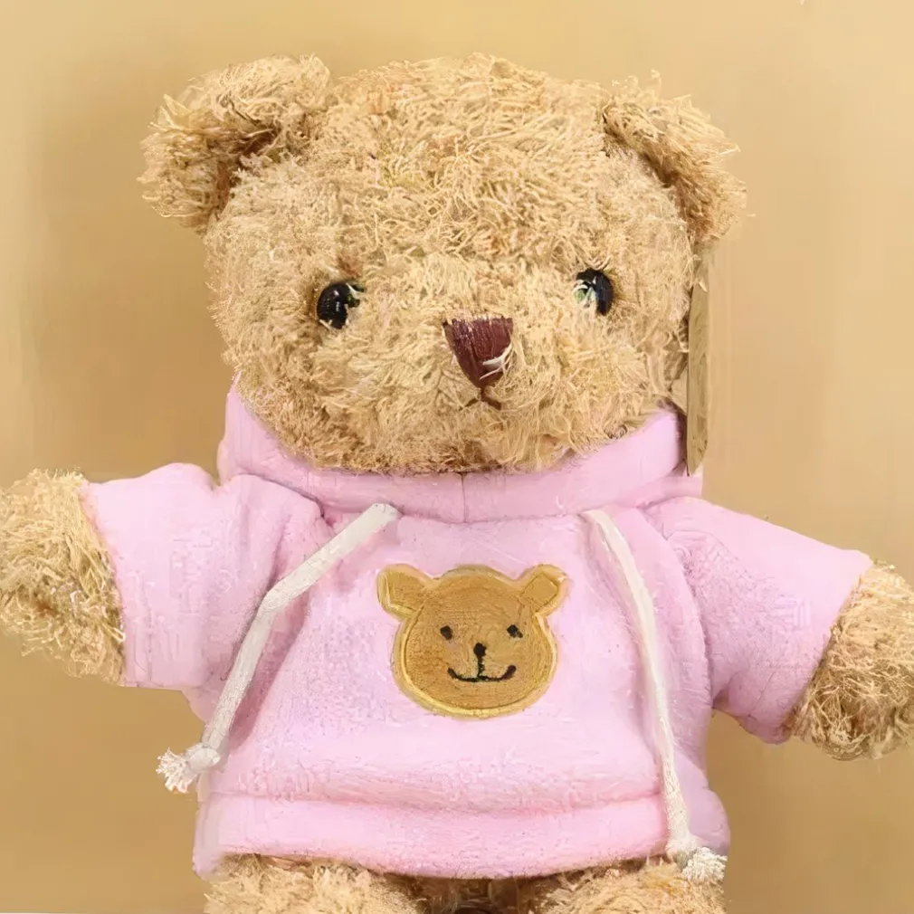 Peluche ourson pull rose
