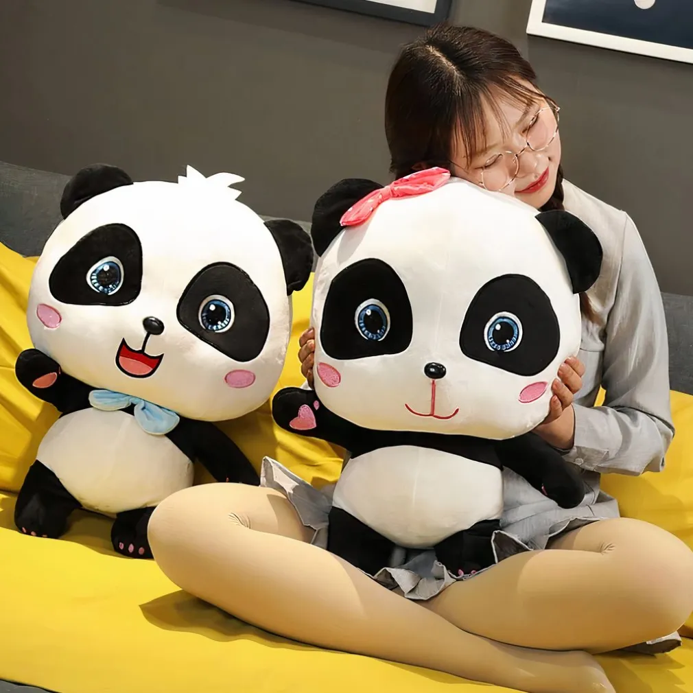 Peluche panda Baby Bus bleu