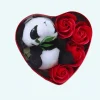 Peluche panda coffret rouge Saint Valentin