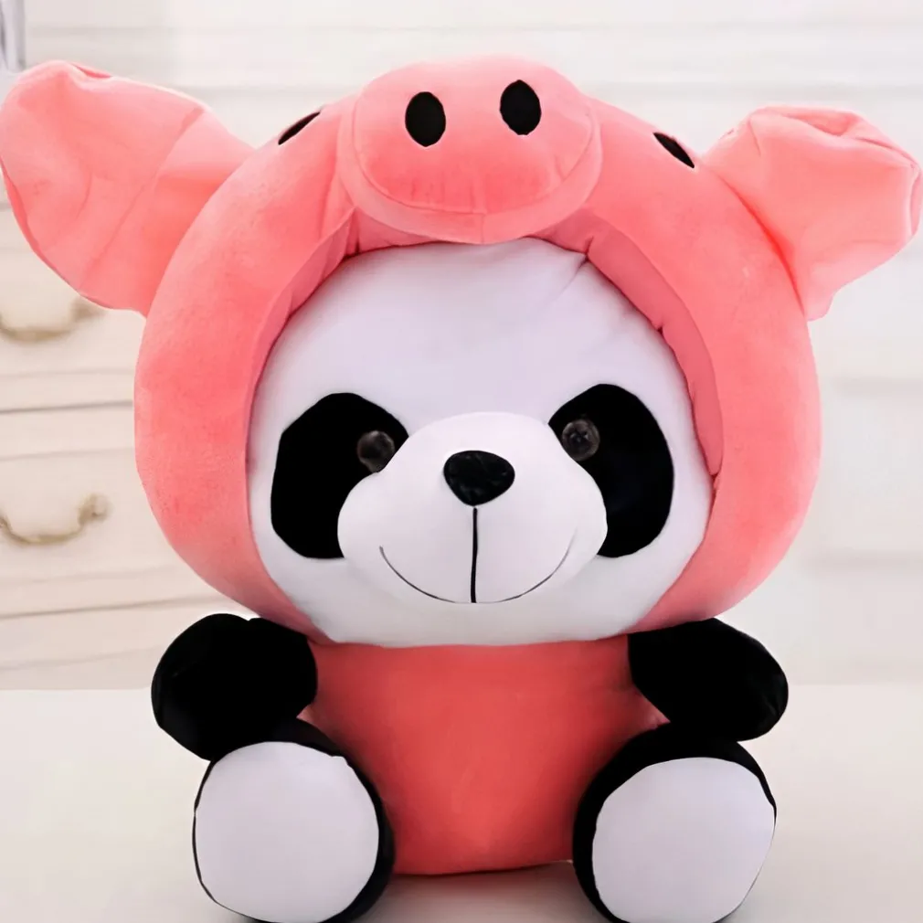 Peluche panda déguisé en cochon
