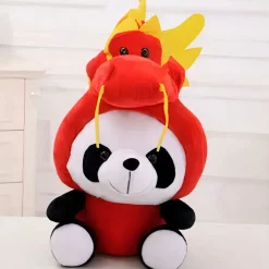 Peluche panda déguisé en dragon