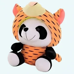 Peluche panda déguisé en tigre