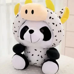 Peluche panda déguisé en vache