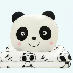 Peluche panda joyeux avec couverture