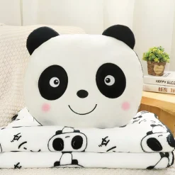 Peluche panda joyeux avec couverture