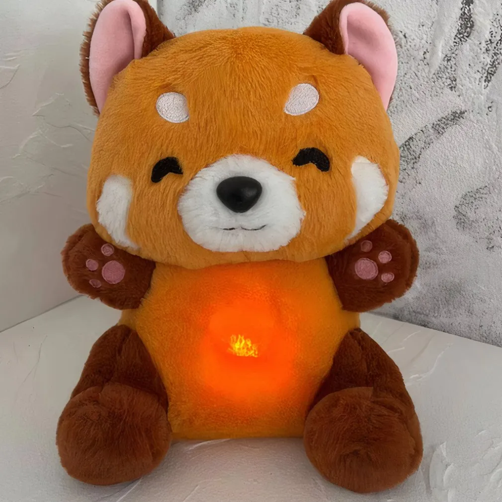 Peluche panda roux qui respire avec berceuse