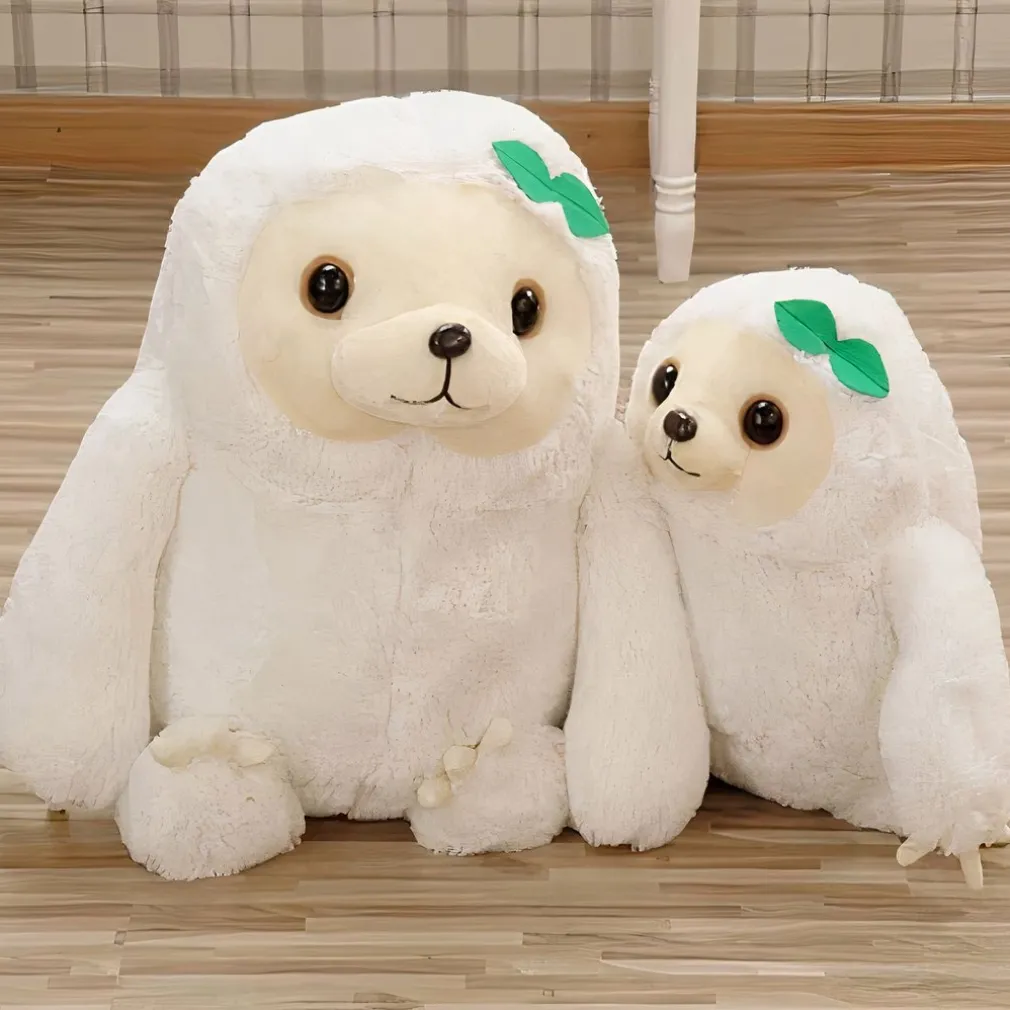 Peluche paresseux très mignon blanc