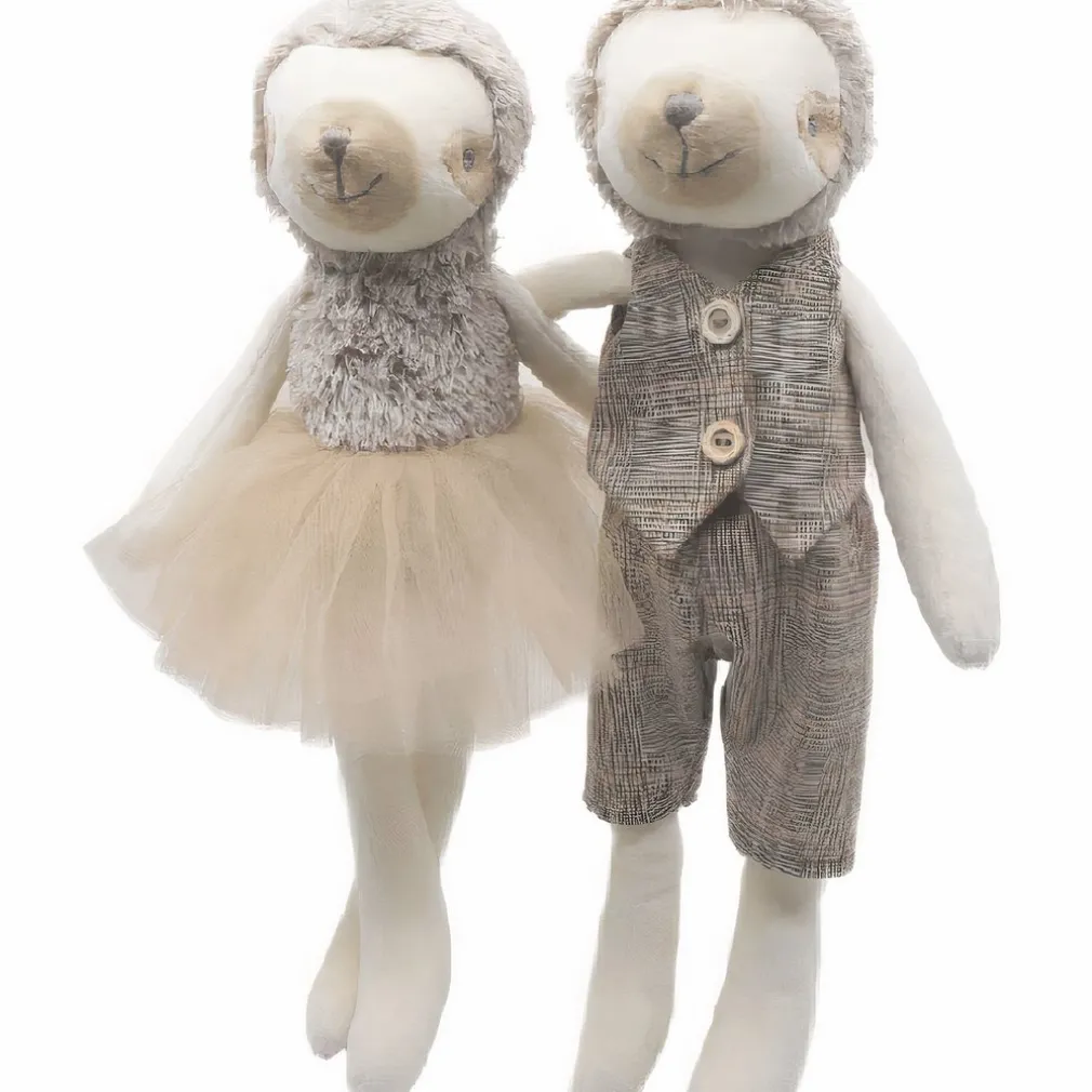 Peluche petit paresseux beige Mr et Mme