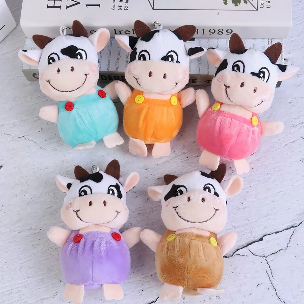 Peluche petite vache porte-clés