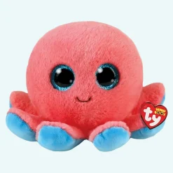 Peluche pieuvre corail adorable