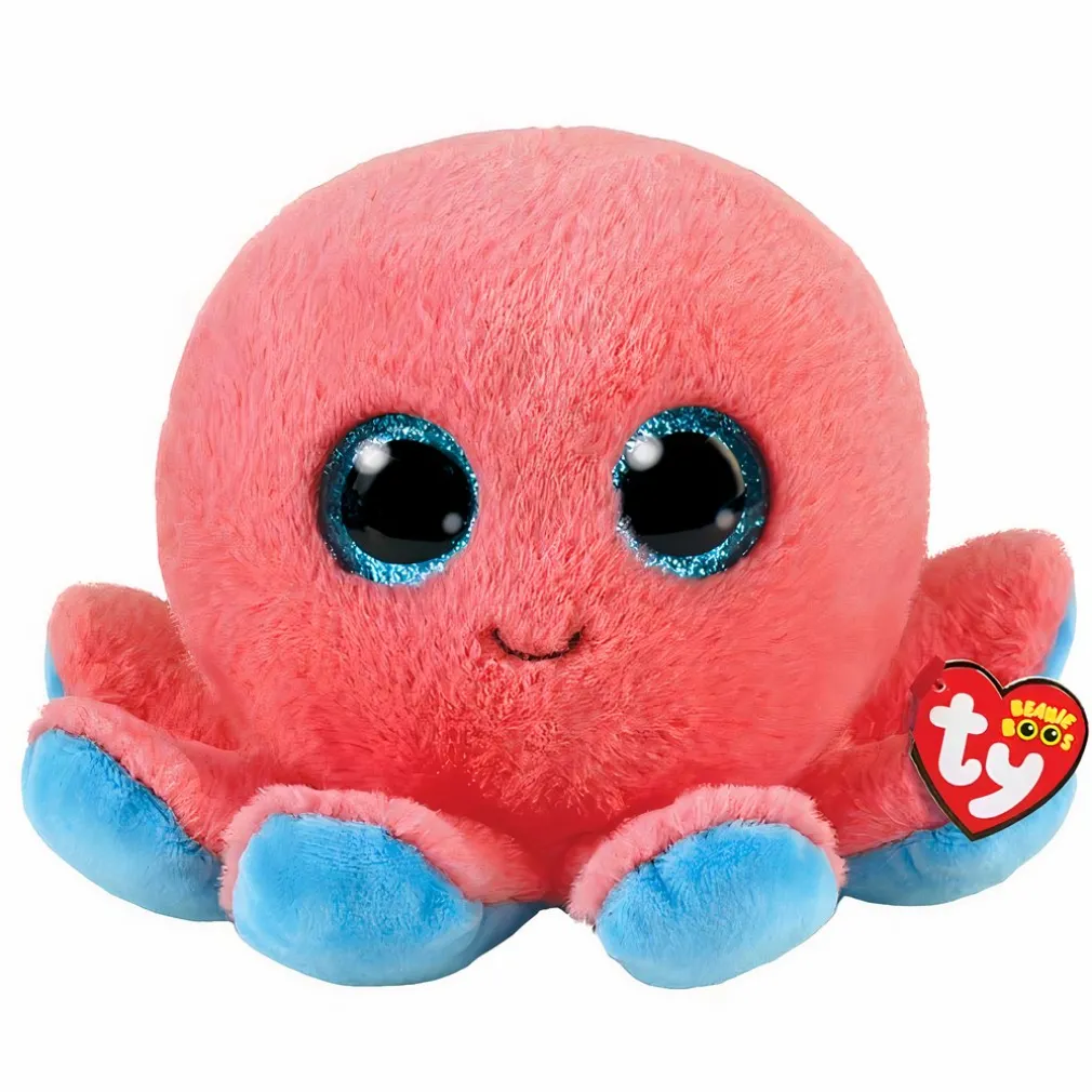 Peluche pieuvre corail adorable