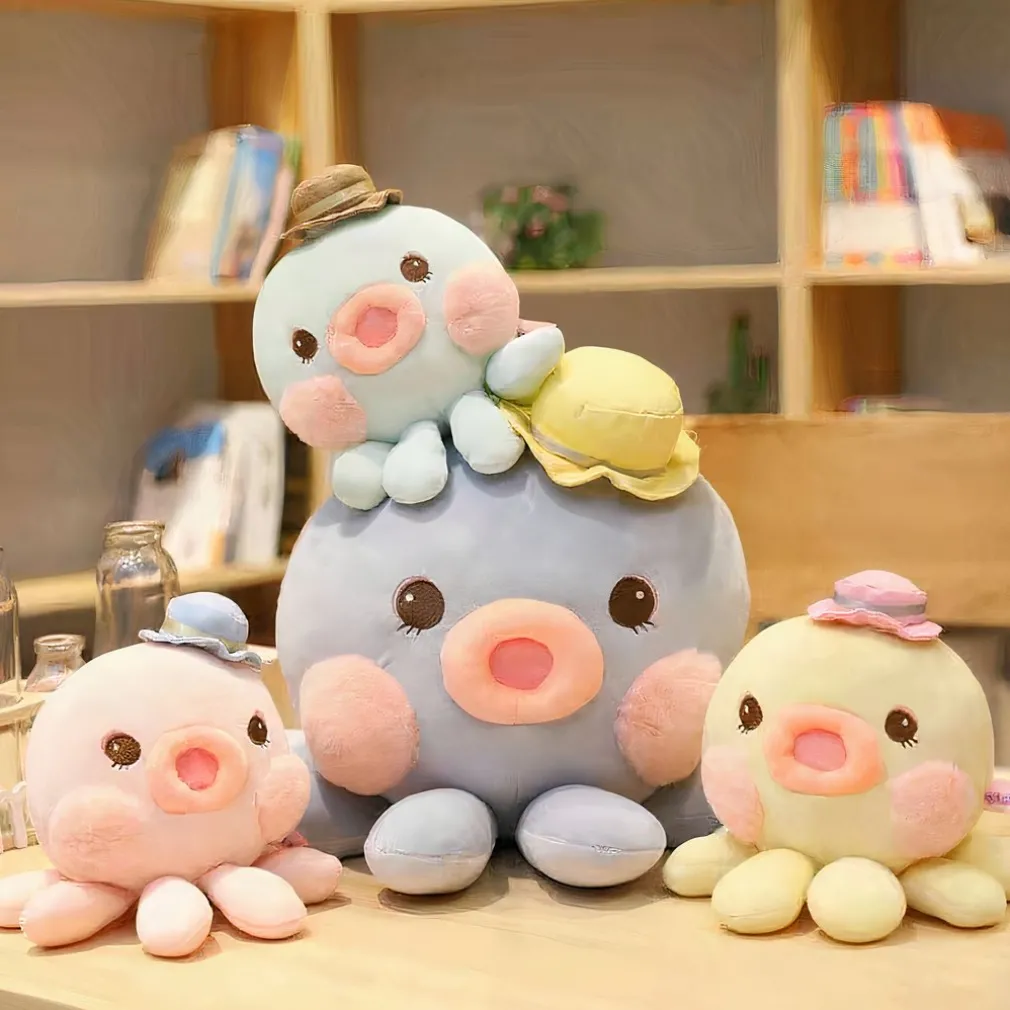 Peluche pieuvre Kawaii