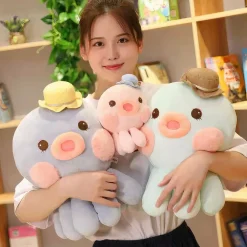 Peluche pieuvre Kawaii bleue
