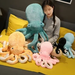 Peluche pieuvre rose trop mignonne