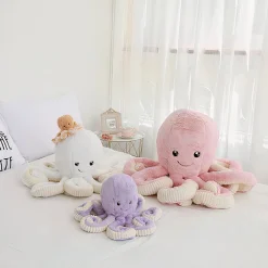 Peluche pieuvre violette super mignonne