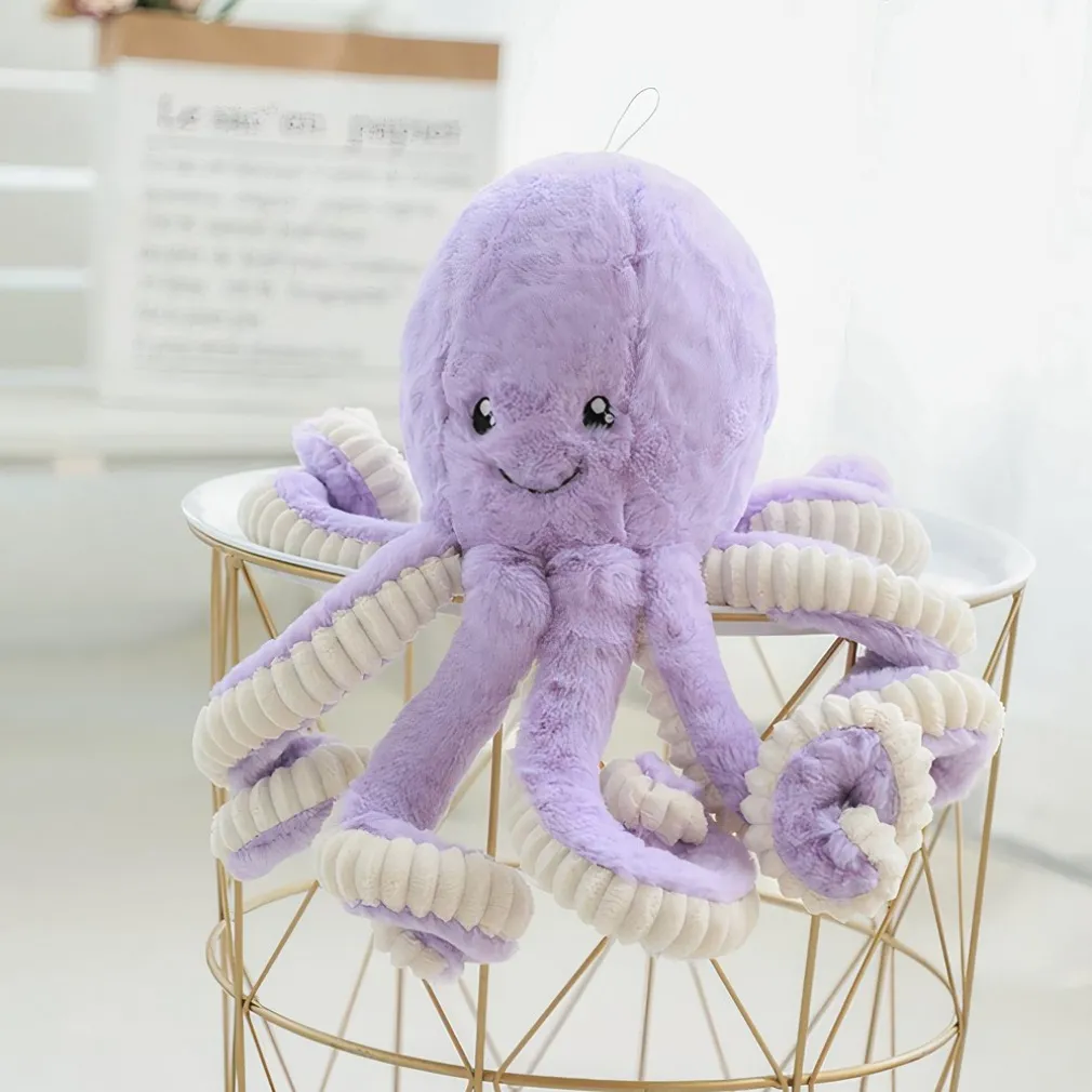Peluche pieuvre violette super mignonne
