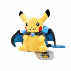 Peluche Pikachu déguisé en Méga Dracaufeu X