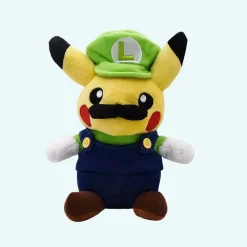 Peluche Pikachu déguisé en Luigi