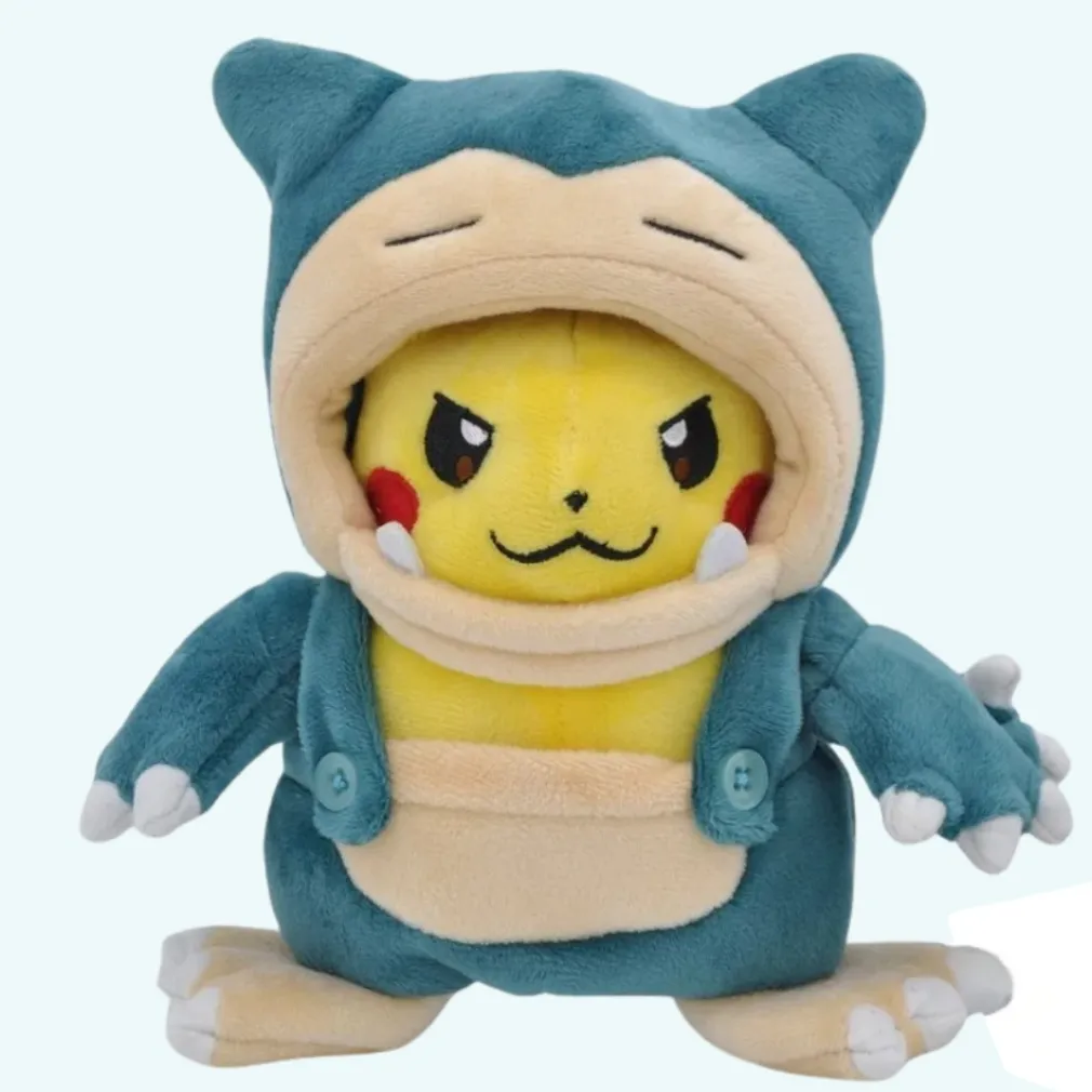 Peluche Pikachu déguisé en Ronflex