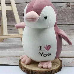 Peluche pingouin I love you