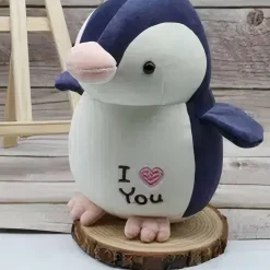 Peluche pingouin I love you
